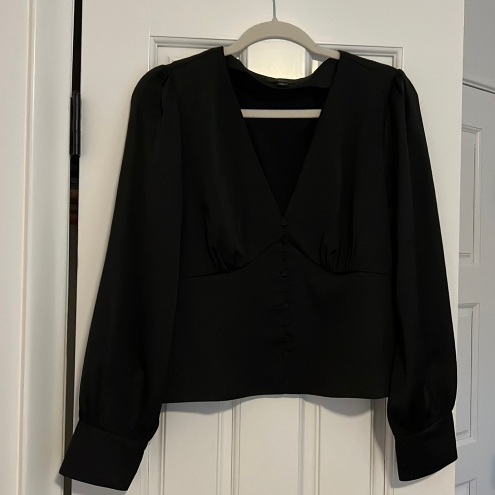 J Crew Black Blouse. Size 10.